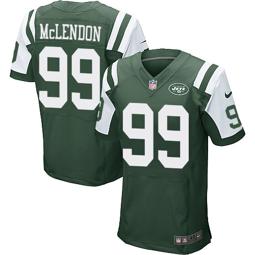 Men's Elite Steve McLendon Nike Jersey Green Home - #99 NFL New York Jets